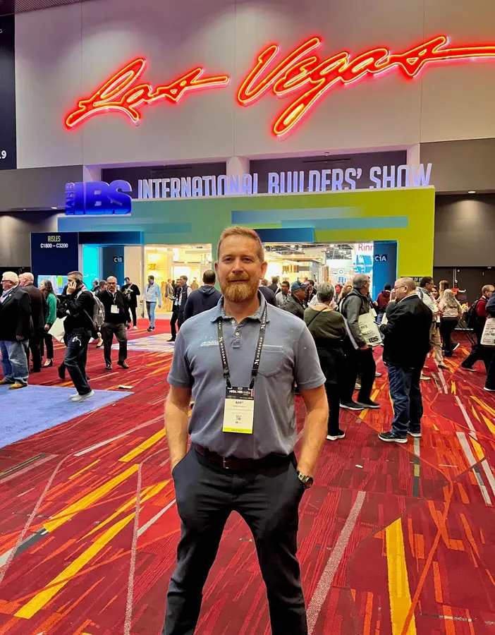 Man at International Builders' Show in Las Vegas